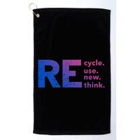 Recycle Use New Think Gift Golf Towel