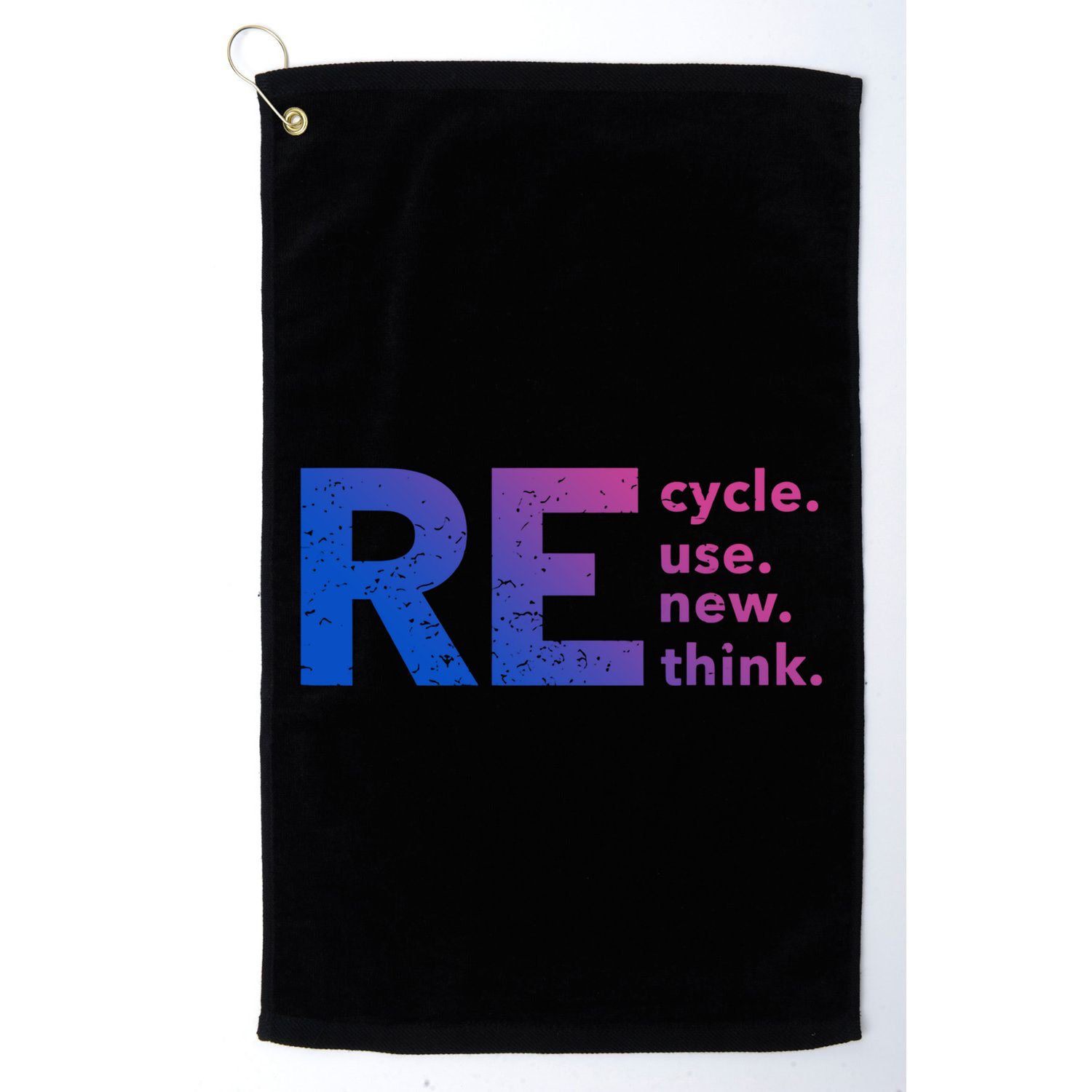 Recycle Use New Think Gift Golf Towel