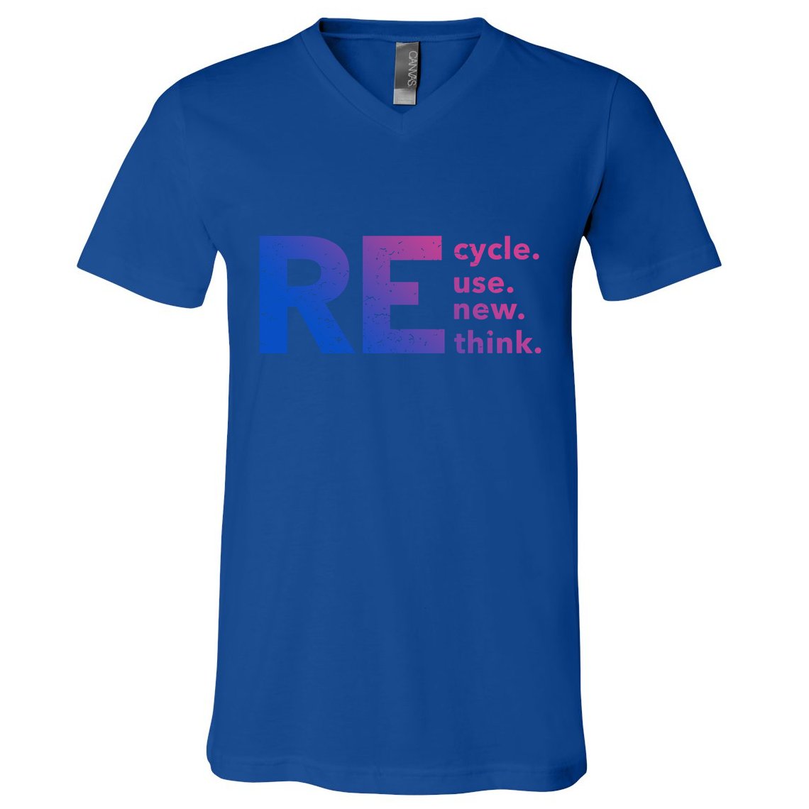 Recycle Use New Think Gift V-Neck T-Shirt