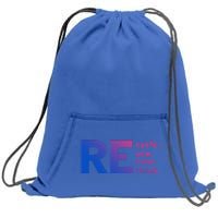 Recycle Use New Think Gift Sweatshirt Cinch Pack Bag