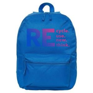 Recycle Use New Think Gift 16 in Basic Backpack