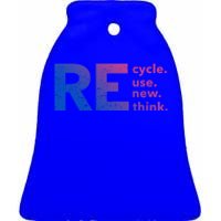 Recycle Use New Think Gift Ceramic Bell Ornament