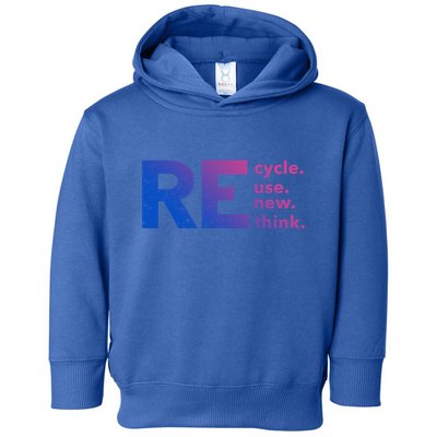 Recycle Use New Think Gift Toddler Hoodie