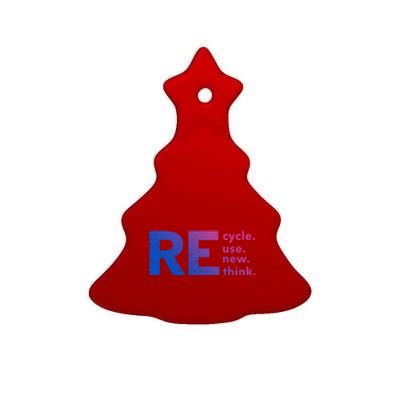 Recycle Use New Think Gift Ceramic Tree Ornament