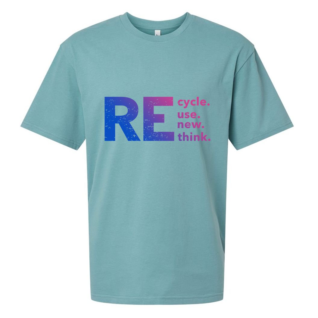 Recycle Use New Think Gift Sueded Cloud Jersey T-Shirt