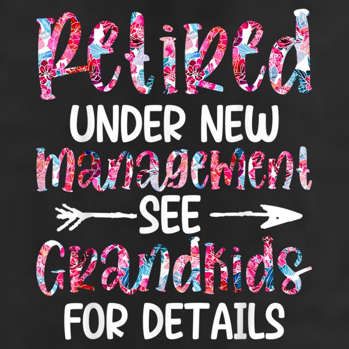 Retired Under New Management See Grandkids, Funny Retirement 7 Panel Mesh Trucker Snapback Hat