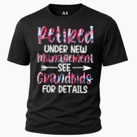 Retired Under New Management See Grandkids, Funny Retirement Cooling Performance Crew T-Shirt