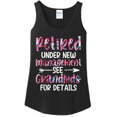 Retired Under New Management See Grandkids, Funny Retirement Ladies Essential Tank