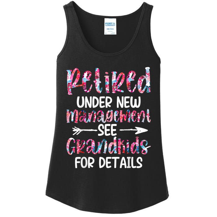 Retired Under New Management See Grandkids, Funny Retirement Ladies Essential Tank