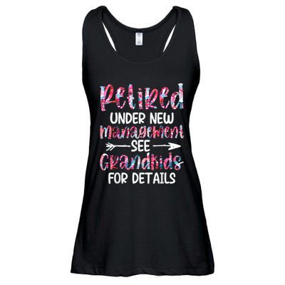 Retired Under New Management See Grandkids, Funny Retirement Ladies Essential Flowy Tank