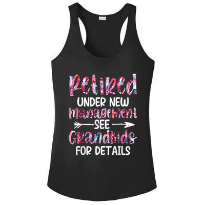 Retired Under New Management See Grandkids, Funny Retirement Ladies PosiCharge Competitor Racerback Tank