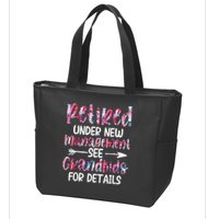 Retired Under New Management See Grandkids, Funny Retirement Zip Tote Bag