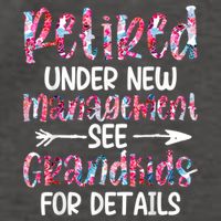 Retired Under New Management See Grandkids, Funny Retirement Vector Backpack