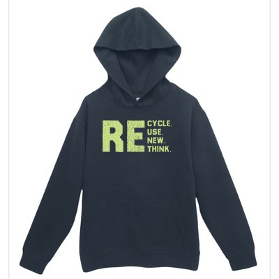 Recycle Use New Think Earth Day Urban Pullover Hoodie