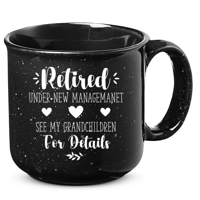 Retired Under New Management See Grandchildren For Details 15oz Campfire Ceramic Mug