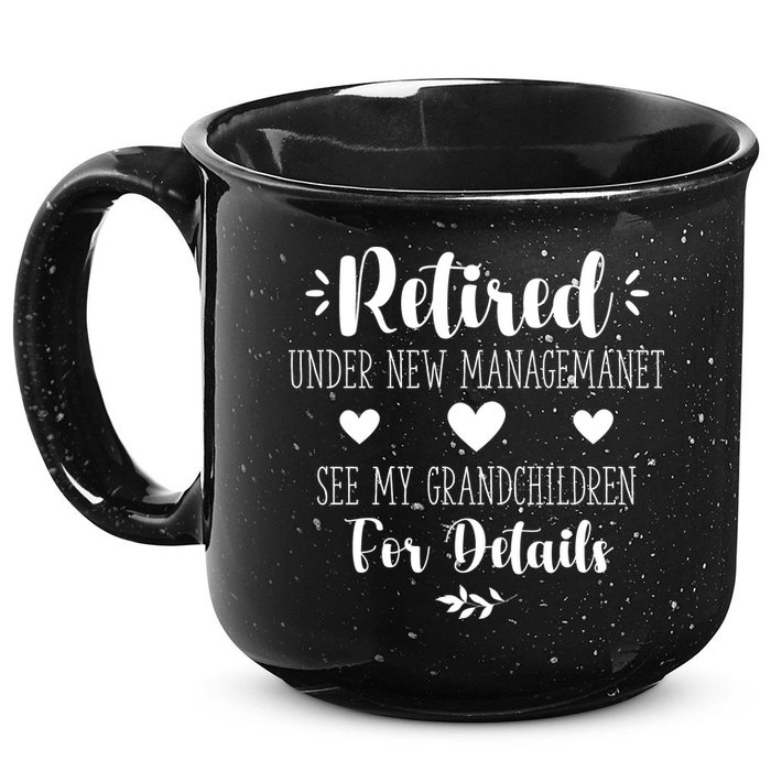 Retired Under New Management See Grandchildren For Details 15oz Campfire Ceramic Mug