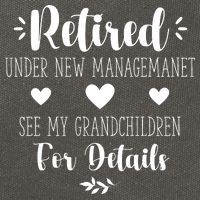 Retired Under New Management See Grandchildren For Details Cotton Canvas Backpack