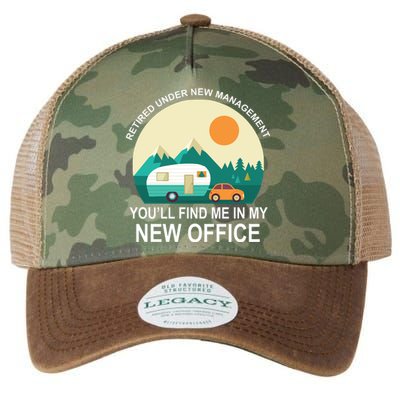 Retired Under New Management You'll Find Me In My New Office Legacy Tie Dye Trucker Hat