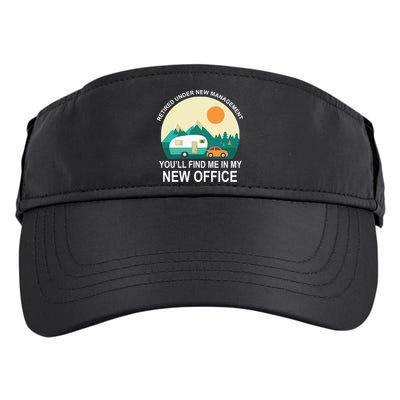 Retired Under New Management You'll Find Me In My New Office Adult Drive Performance Visor