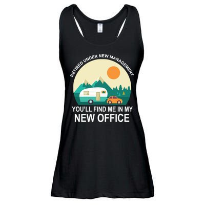 Retired Under New Management You'll Find Me In My New Office Ladies Essential Flowy Tank