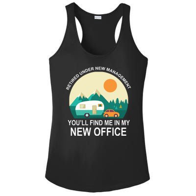 Retired Under New Management You'll Find Me In My New Office Ladies PosiCharge Competitor Racerback Tank