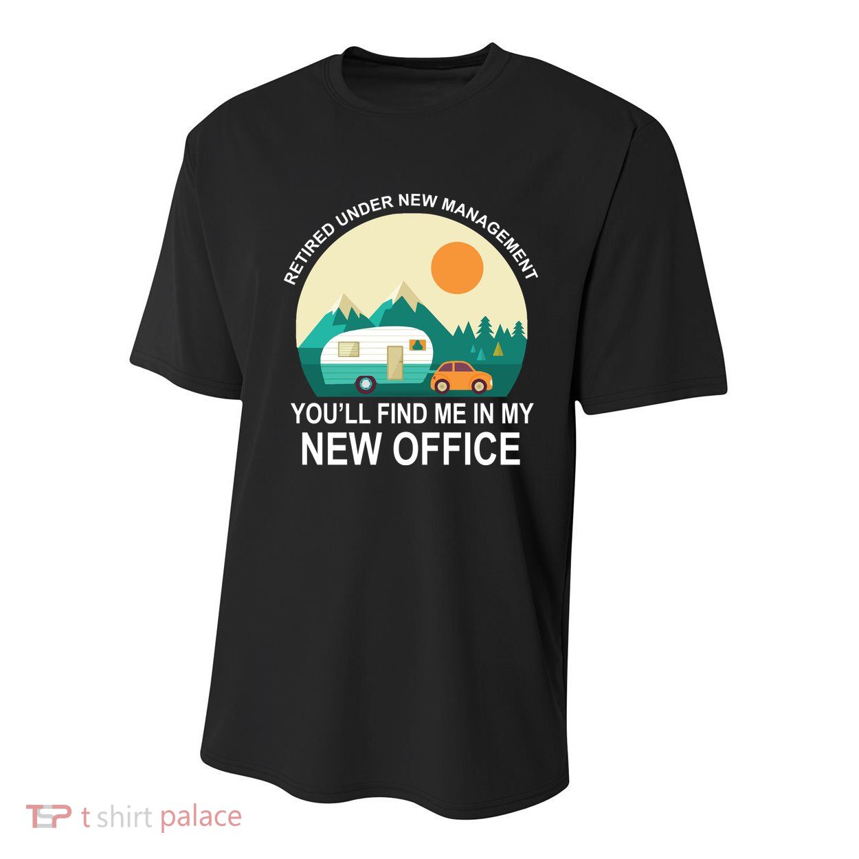 Retired Under New Management You'll Find Me In My New Office Youth Performance Sprint T-Shirt