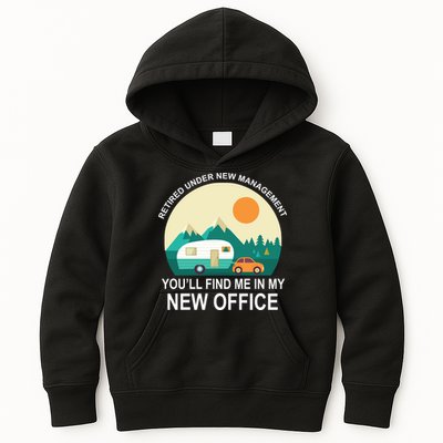 Retired Under New Management You'll Find Me In My New Office Kids Hoodie