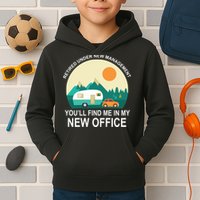 Retired Under New Management You'll Find Me In My New Office Kids Hoodie