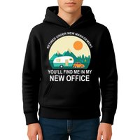 Retired Under New Management You'll Find Me In My New Office Kids Hoodie