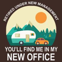 Retired Under New Management You'll Find Me In My New Office Cooling Performance Long Sleeve Crew