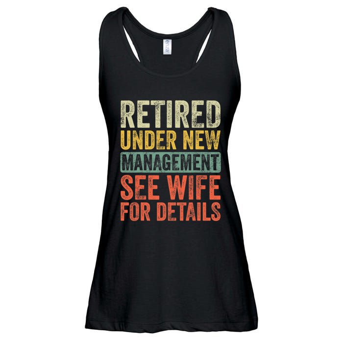 Retired Under New Management See Wife For Details Retirement Ladies Essential Flowy Tank