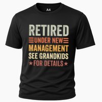 Retired Under New Management See Grandkids For Details Cooling Performance Crew T-Shirt