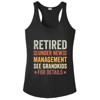 Retired Under New Management See Grandkids For Details Ladies PosiCharge Competitor Racerback Tank