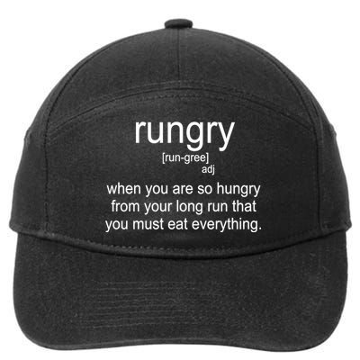 Rungry Definition Funny 7-Panel Snapback Hat