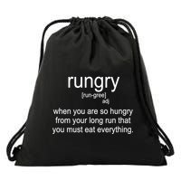 Rungry Definition Funny Drawstring Bag