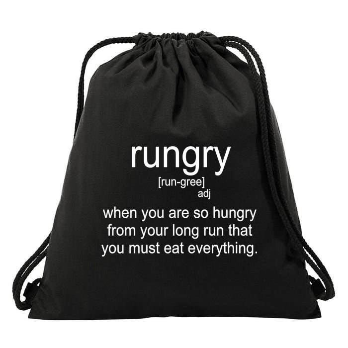 Rungry Definition Funny Drawstring Bag
