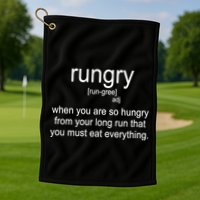 Rungry Definition Funny Golf Towel