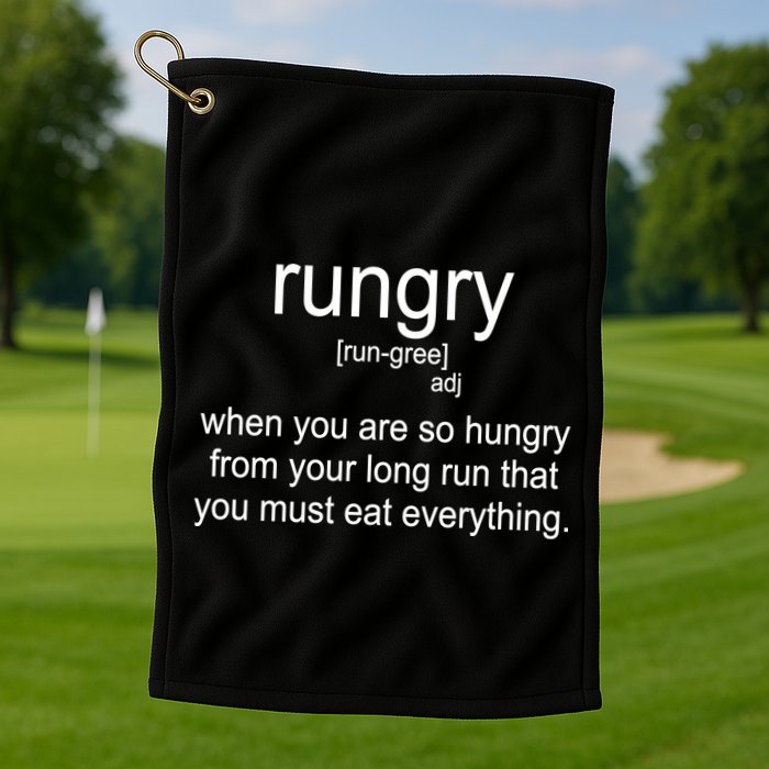 Rungry Definition Funny Golf Towel