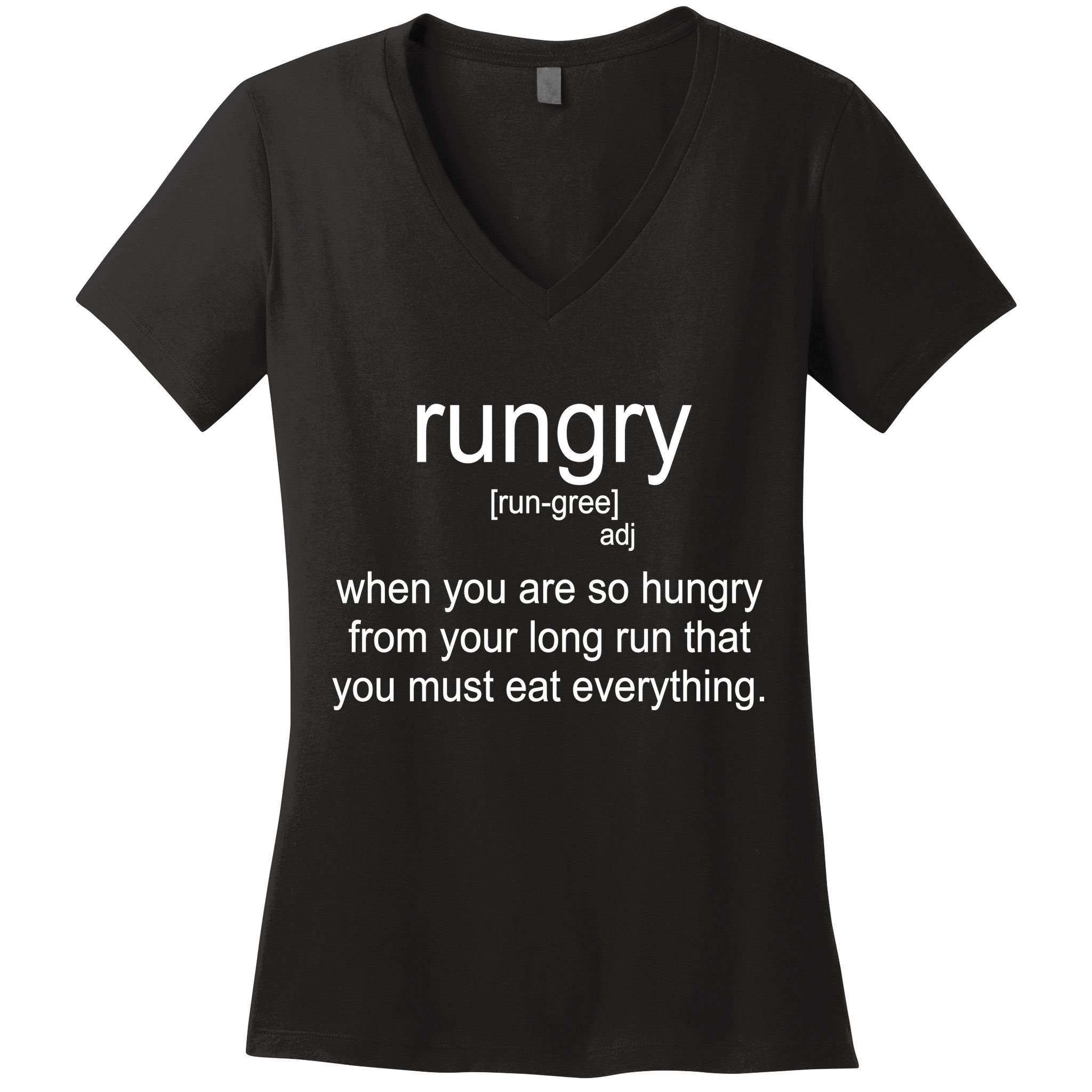 Rungry Definition Funny Women's V-Neck T-Shirt