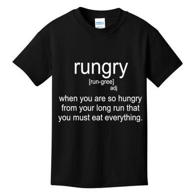 Rungry Definition Funny Kids T-Shirt