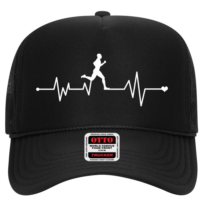 Runner Heartbeat Pulse Trucker Hat