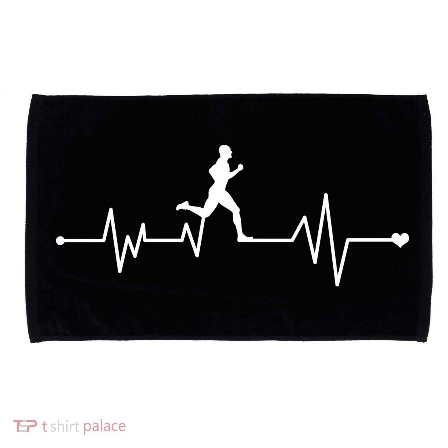 Runner Heartbeat Pulse Microfiber Hand Towel