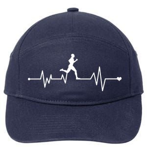 Runner Heartbeat Pulse 7-Panel Snapback Hat