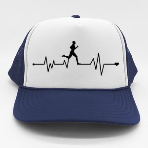 Runner Heartbeat Pulse Trucker Hat