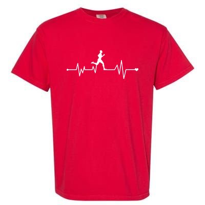 Runner Heartbeat Pulse Garment-Dyed Heavyweight T-Shirt