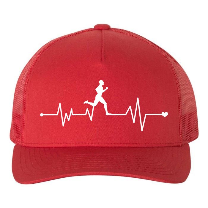 Runner Heartbeat Pulse Yupoong Adult 5-Panel Trucker Hat