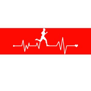 Runner Heartbeat Pulse Bumper Sticker