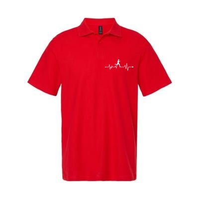 Runner Heartbeat Pulse Softstyle Adult Sport Polo