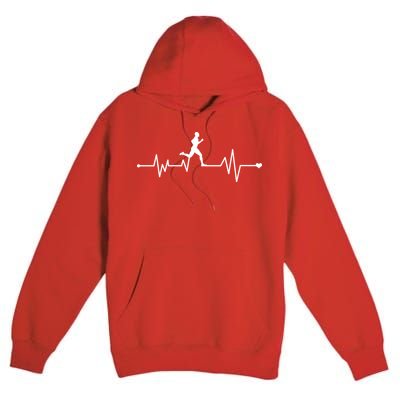 Runner Heartbeat Pulse Premium Pullover Hoodie