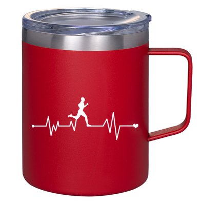 Runner Heartbeat Pulse 12oz Stainless Steel Coffee Mug